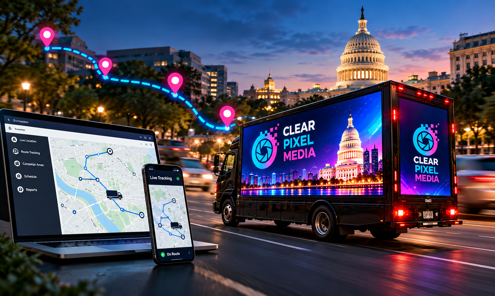 LED Truck GPS Tracking